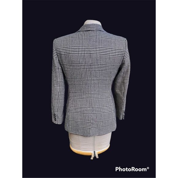 Lauren by Ralph Lauren Houndstooth 2-Button Blazer 8P Academic, School Girl - Picture 6 of 12